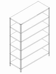 Металлический стеллаж Prostor Lite 1500x500x2200